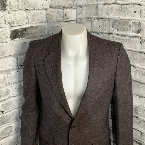 Vintage Union Made Wool Two Button Single Vent Lined Blazer Sport Coat - Picture 2 of 15